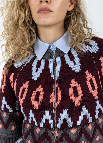 Coster Copenhagen Knitted Zipper Jacket - Mix