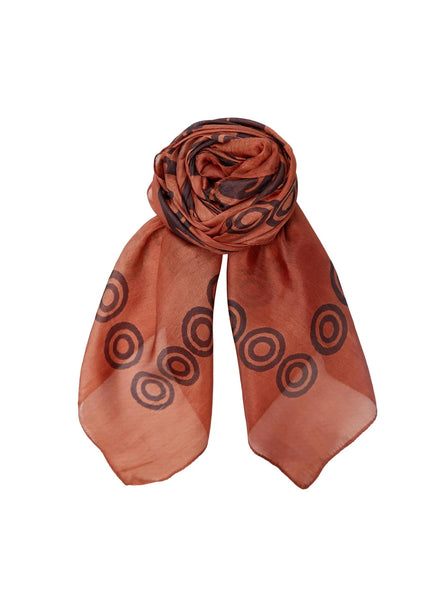 Black Colour BCKIRSTINE Silk Scarf - Mocca