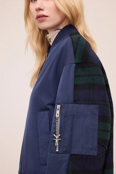Ottod'Ame  Short Bomber Jacket - Navy