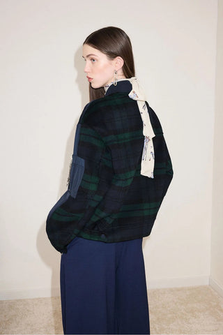 Ottod'Ame  Short Bomber Jacket - Navy