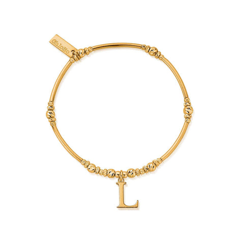 ChloBo Iconic Initial Bracelet 'L' Gold