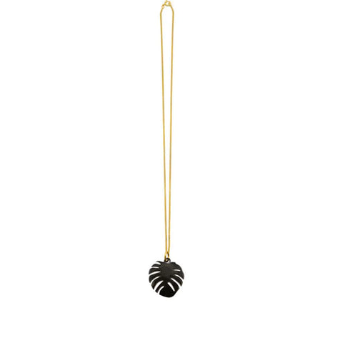 Branch Jewellery Palm Leaf Necklace -  Black Horn