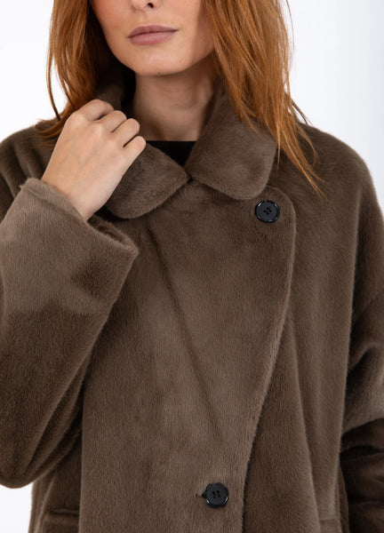 Coster Copenhagen Long Fur Coat - Toffee Beige