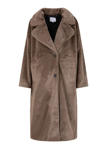 Coster Copenhagen Long Fur Coat - Toffee Beige