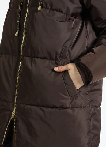 Coster Copenhagen Long Puffer Coat - Dark Brown