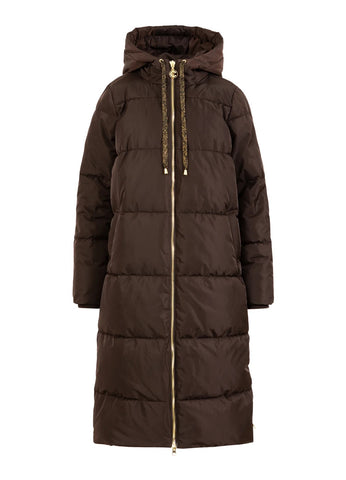 Coster Copenhagen Long Puffer Coat - Dark Brown