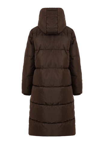 Coster Copenhagen Long Puffer Coat - Dark Brown