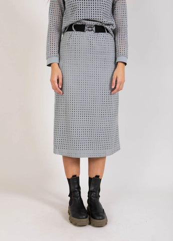 Coster Copenhagen Long Skirt in Mesh - Grey