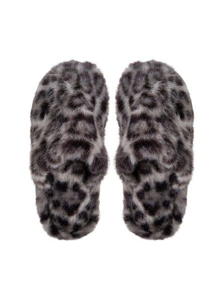 Black Colour BCBLAZE Slippers - Grey Leo
