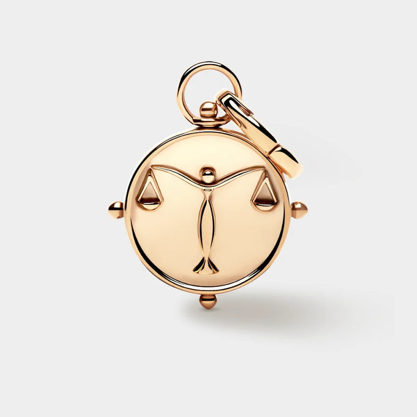 COLURi Zodiac Double Sided 'Libra' Charm - Gold Plated