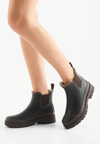 Woden Liv Warm Waterproof Boot - Black/Brown