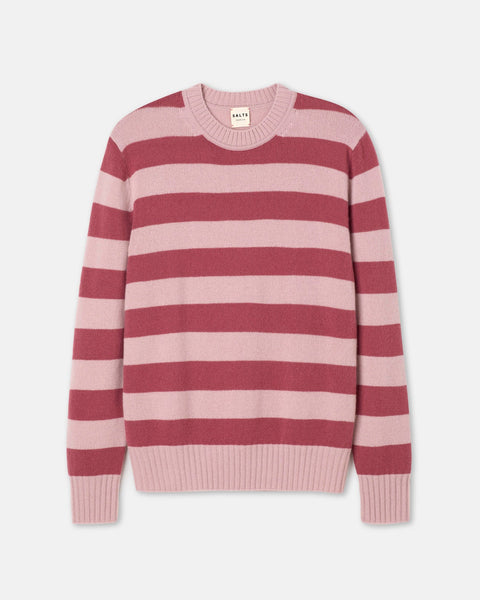 Salts Cashmere Lofty Crew Neck Sweater - Rose / Pale Pink