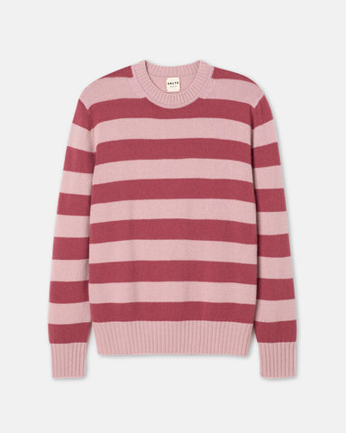 Salts Cashmere Lofty Crew Neck Sweater - Rose / Pale Pink