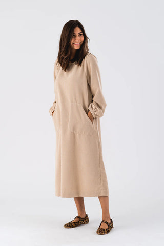 Lollys Laundry LucasLL Midi Dress SL - Sand