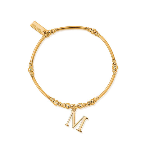 ChloBo Iconic Initial Bracelet 'M' Gold
