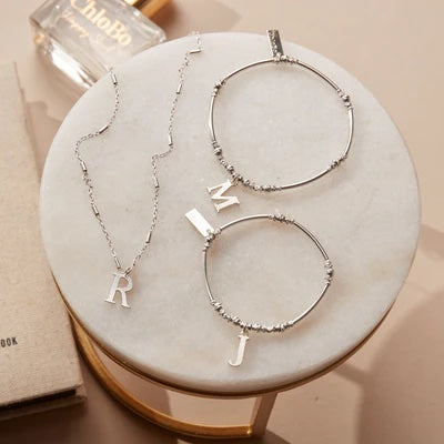 ChloBo Iconic Initial Bracelet 'M' - Silver