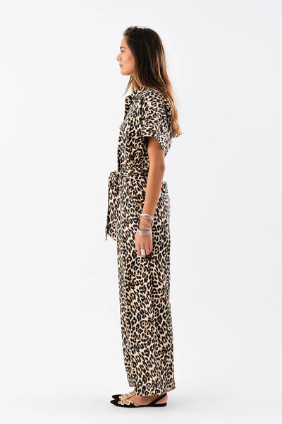 Lollys Laundry MathildeLL Jumpsuit SS - Leopard Print