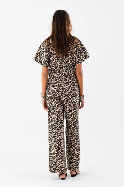 Lollys Laundry MathildeLL Jumpsuit SS - Leopard Print