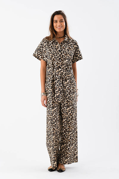 Lollys Laundry MathildeLL Jumpsuit SS - Leopard Print