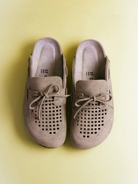 Genuins Ziar Velour Slider - Taupe