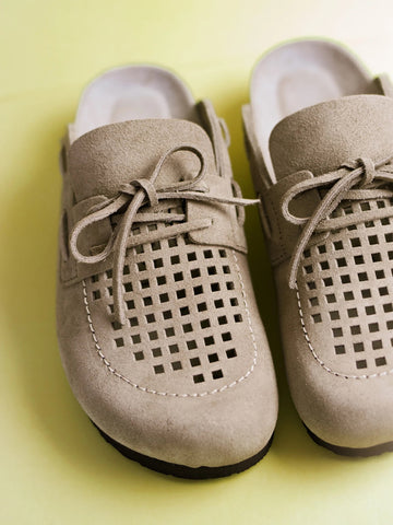 Genuins Ziar Velour Slider - Taupe