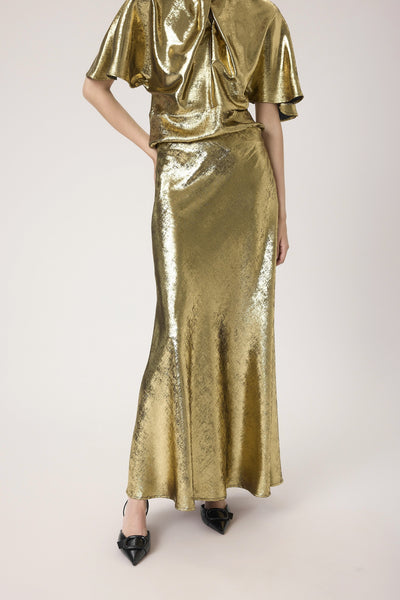 Soaked In Luxury SLMirmir Anna Skirt - Golden Surface