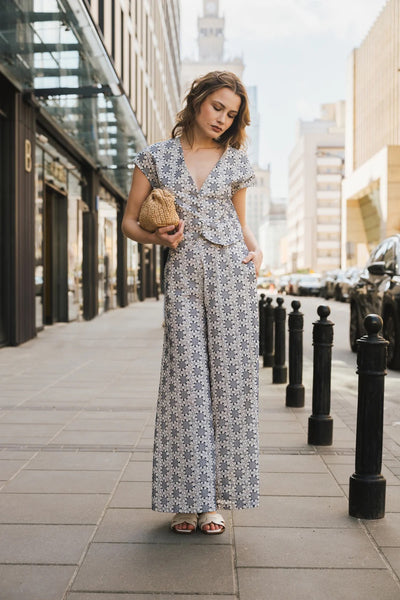 Traffic People Rene Trousers - Miss Daisy (Navy)