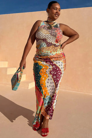 Never Fully Dressed Pastel Morocco Dorris Skirt - Pastel