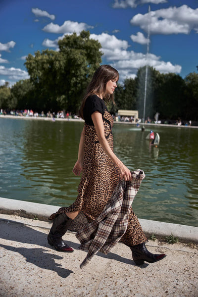 Five Leopard Print Slip Dress