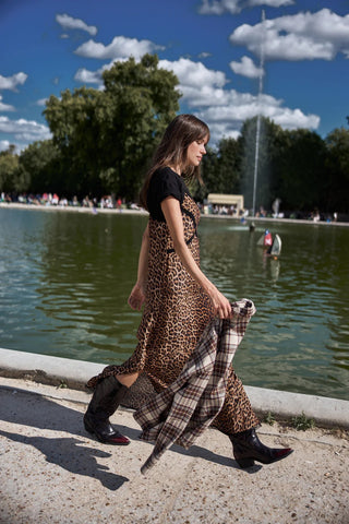 Five Leopard Print Slip Dress