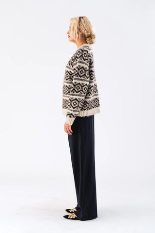 Lollys Laundry NovaLL Cardigan LS - Choco