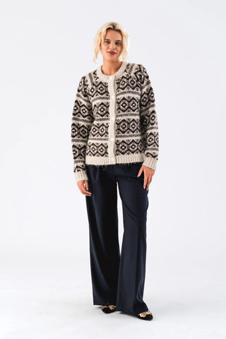 Lollys Laundry NovaLL Cardigan LS - Choco