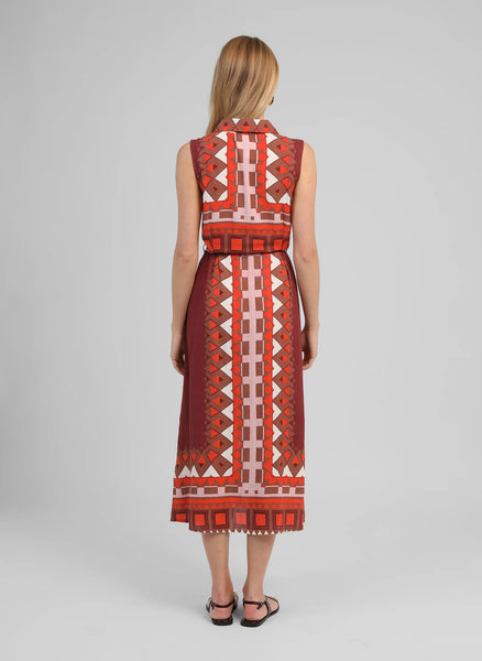 An'ge Paris Ocharmy Printed Collared Maxi Dress - Multi