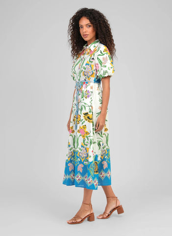 An'ge Paris Odomina Floral Maxi Belted Dress - Florius Multi