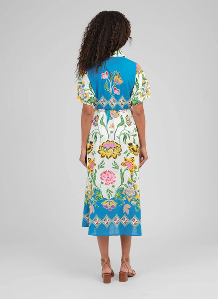 An'ge Paris Odomina Floral Maxi Belted Dress - Florius Multi