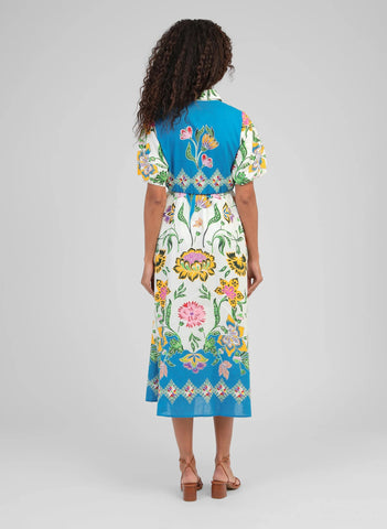An'ge Paris Odomina Floral Maxi Belted Dress - Florius Multi
