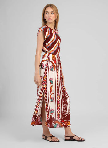 An'ge Paris Olibia Sleeveless Printed Dress - Multi