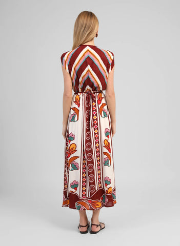 An'ge Paris Olibia Sleeveless Printed Dress - Multi