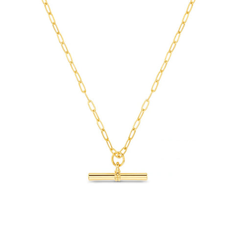 Orelia Jewellery Chunky T-Bar Mid Length Necklace - Gold