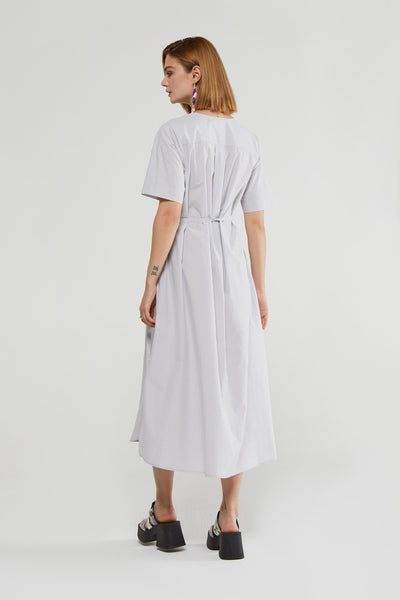 Ottod'Ame Poplin Long Cotton Dress - Ostrica