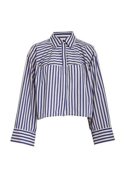 Peppercorn PCSadie Striped Oversized Shirt - Star Sapphire Blue