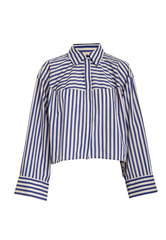 Peppercorn PCSadie Striped Oversized Shirt - Star Sapphire Blue