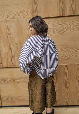 Peppercorn PCSadie Striped Oversized Shirt - Star Sapphire Blue