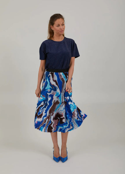 Coster Copenhagen Plisse Printed Skirt - Flow Print