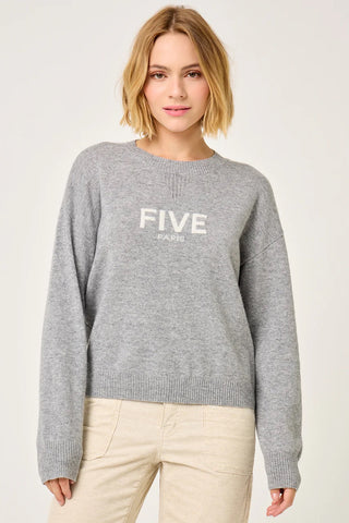 FIVE Paris Round Neck Sweater - Grey