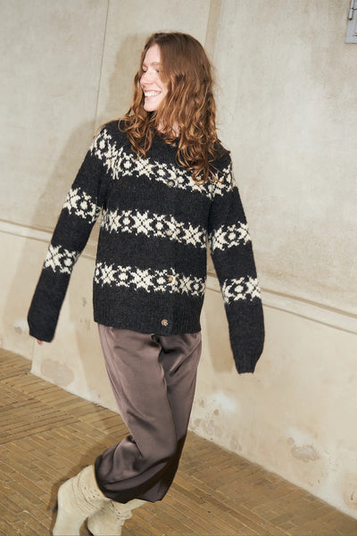 Lollys Laundry PadovaLL Knitted Cardigan - Dark Mokka