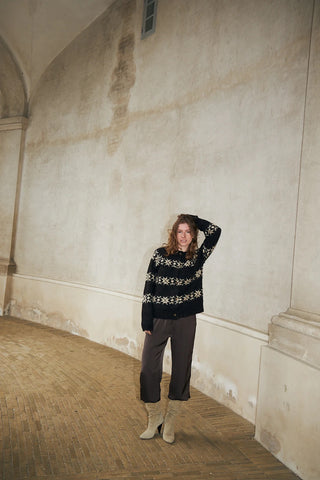Lollys Laundry PadovaLL Knitted Cardigan - Dark Mokka