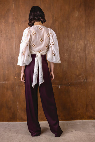 Vi.ve.re Orla Sheer Top - Ecru