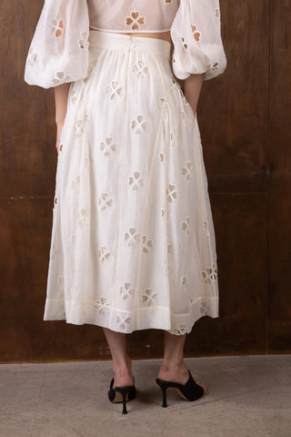 Vi.ve.er Enid Sheer Skirt - Ecru