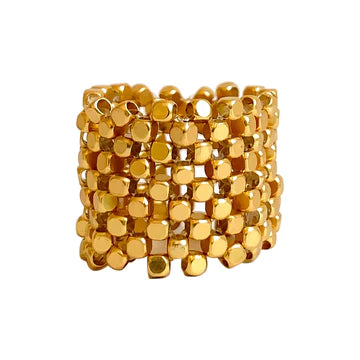 IBU Jewels Mesh Ring - Gold Plated